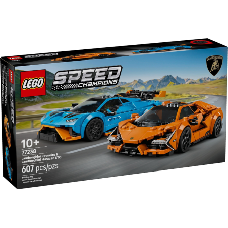 LEGO Lamborghini Revuelto e Huracán STO