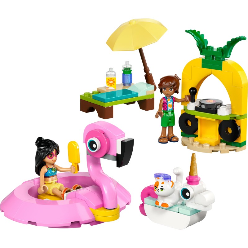 LEGO Friends Pool Party con unicorno e fenicottero