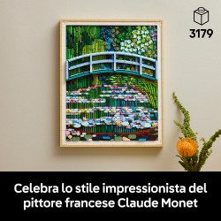 LEGO ART 31220 Claude Monet, Lo Stagno delle Ninfee, Decorazione da Parete per Casa, Regalo Adulti Fan dell'Impressionismo