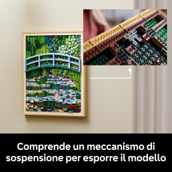 LEGO ART 31220 Claude Monet, Lo Stagno delle Ninfee, Decorazione da Parete per Casa, Regalo Adulti Fan dell'Impressionismo