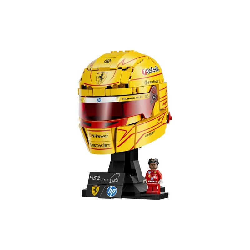 LEGO Editions 43022 Casco di Lewis Hamilton Scuderia Ferrari HP, con Minifigure F1 da Collezione, Regalo Ragazzi e Fan 14+