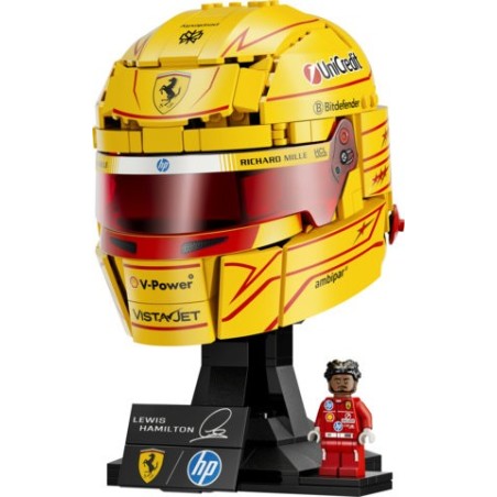 LEGO Editions 43022 Casco di Lewis Hamilton Scuderia Ferrari HP, con Minifigure F1 da Collezione, Regalo Ragazzi e Fan 14+