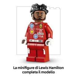 LEGO Editions 43022 Casco di Lewis Hamilton Scuderia Ferrari HP, con Minifigure F1 da Collezione, Regalo Ragazzi e Fan 14+