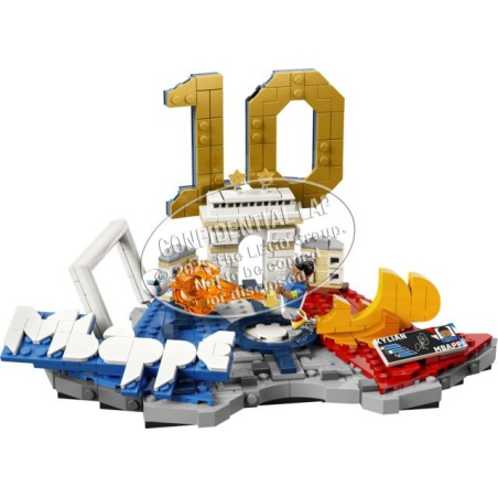 LEGO Editions 43013 Kylian Mbappé – Highlights Calcistici, Giocattolo 3D da Esposizione con Minifigure, Regalo Bambini da 10+
