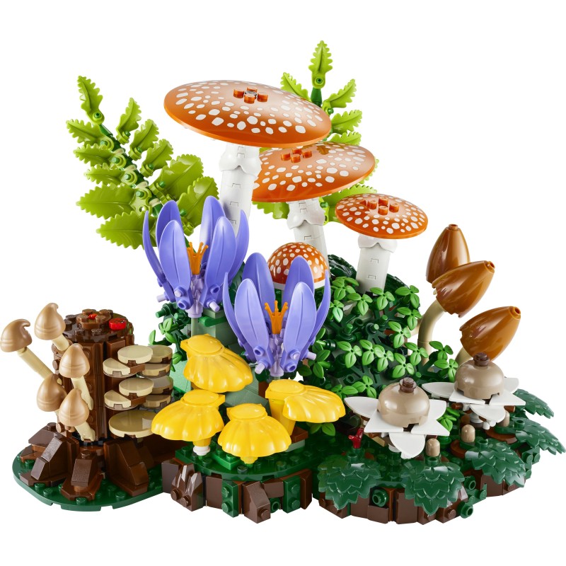 LEGO Botanicals 11505 Funghi del Bosco, Set di Piante Artificiali per Adulti, Decorazione per Casa, Idea Regalo Fai da Te
