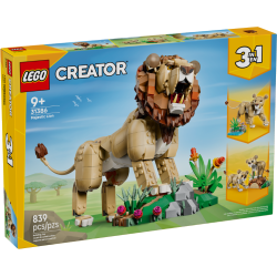 LEGO Creator 31386 3in1 Animali Selvatici: Leone Maestoso Giocattolo,