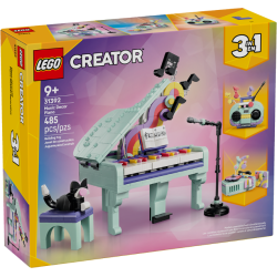 LEGO Creator 31392 3in1: Pianoforte Decorativo con Gatto, Giocattolo