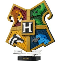 LEGO Harry Potter 76462 Stemma della Casa di Hogwarts, Giocattolo Wall Art 3D con Animali, Regalo di Compleanno per Bambini 12+