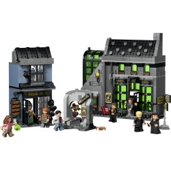 LEGO Harry Potter 76471 Negozi di Magia di Notturn Alley, Giocattolo con 8 Minifigure e Patronus da Collezione, Regalo da 8+