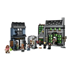 LEGO Harry Potter 76471 Negozi di Magia di Notturn Alley, Giocattolo con 8 Minifigure e Patronus da Collezione, Regalo da 8+