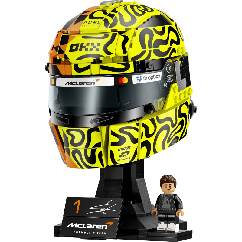 LEGO Editions 43023 Casco di Lando Norris McLaren Mastercard F1 Team, Gadget F1 con Minifigure da Collezione, Regalo da 14+
