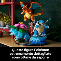 LEGO Pokémon 72153 Venusaur, Charizard e Blastoise, Kit di Modellismo 3D per Adulti con 3 Action Figure, Regalo da Collezione