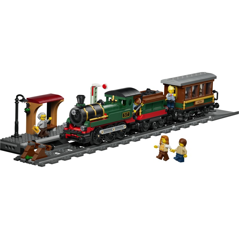 LEGO City 60511 Treno a Vapore Vintage, Giocattolo STEM con Stazione, Binari, Cabina di Comando e Segnale di Stop, Regalo 7+