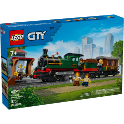LEGO City 60511 Treno a Vapore Vintage, Giocattolo STEM con Stazione,